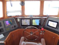 2003 Nordhavn N47 Heartbeat - The Helm Steering Wheel The Cockpit The Bridge