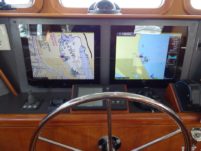 2003 Nordhavn N47 Heartbeat - The Helm Steering Wheel The Cockpit The Bridge