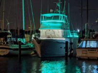 2003 Nordhavn N47 Heartbeat - Front of the ship Night Time