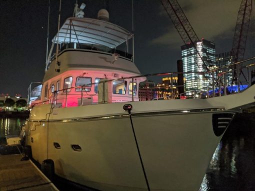 2003 Nordhavn N47 Heartbeat - The Starboard Side Night Time