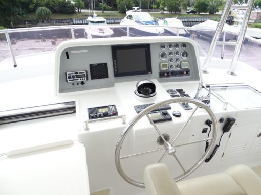 2008 Selene 59 Trawler - The Helm Steering Wheel The Cockpit The Deck The Bridge