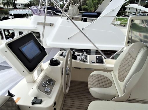 2012 Azimut Magellano 50 - The Deck Lounge Area The Helm The Bridge The Wheel Boat Controls