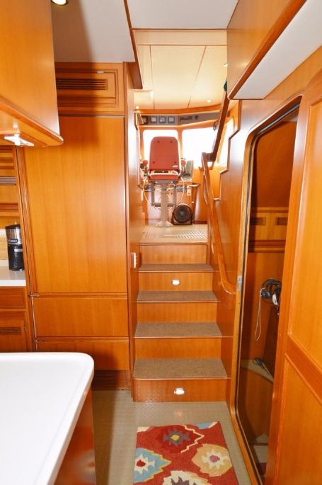 1999 Nordhavn 57 - Stairs to Yacht Controls