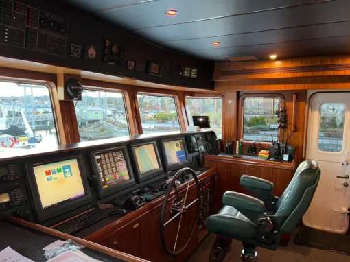 2009 Nordhavn 68 Trawler - KYA - The Yacht Controls - The Wheel - The Helm - The Cockpit 2