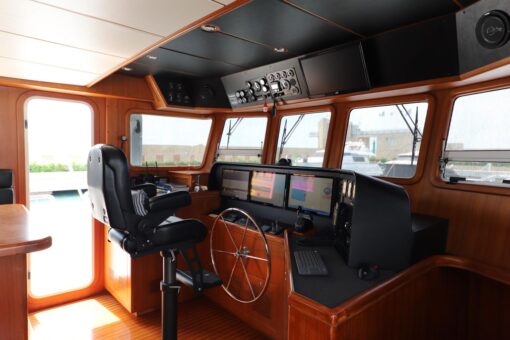 2011 Nordhavn 55 - Aquaholic - Yacht Controls - The Wheel - The Helm - The Bridge - The Cockpit