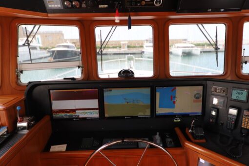 2011 Nordhavn 55 - Aquaholic - Yacht Controls - The Wheel - The Helm - The Cockpit 2