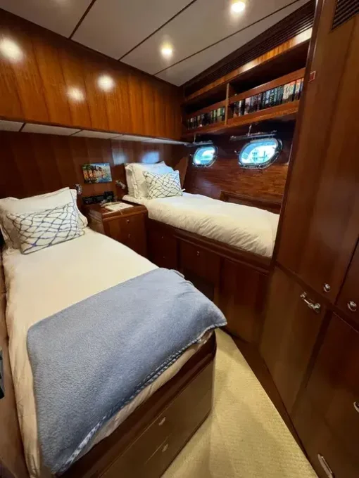 2006 Nordhavn 64 - Gratitude - The Bedroom - Two Single Beds - The Cabin