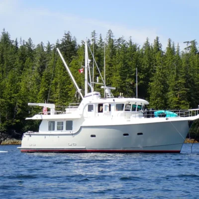 2003 Nordhavn 47 - Adagio - Starboard Profile at Anchor