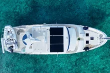 2016 Nordhavn 60 - CHOICES - Aerial overhead view showing full deck layout and solar panels