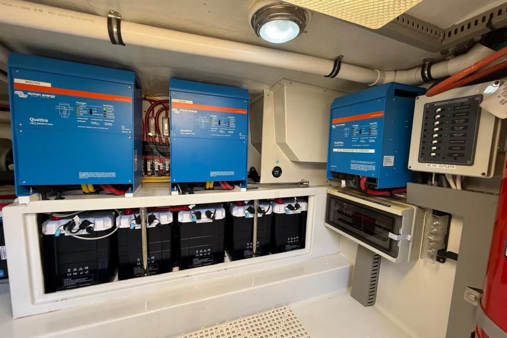 2011 Nordhavn 60 Trawler ONYXIA electrical system with Victron Energy Quattro inverters