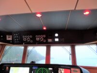 2017 Nordhavn 60 - REDEEMED 27 - The helm of a 2017 Nordhavn 60 with instruments and radar display.